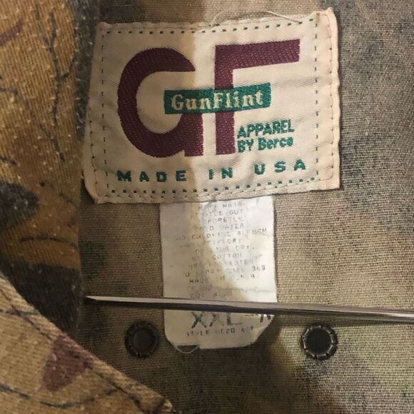 Vintage Gunflint Camo Hunting Jumpsuit. Pockets Collared Made In USA XXL-R - Picture 3 of 11